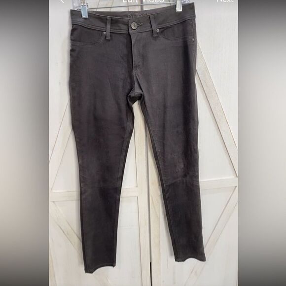 DL1961 Emma Power Legging  Lamb Leather & Coated In Birmingham Size 28 - Picture 4 of 15